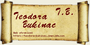 Teodora Bukinac vizit kartica